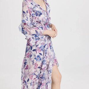 ✨ MISA Los Angeles Ruffle Floral Chiffon Dress - XS